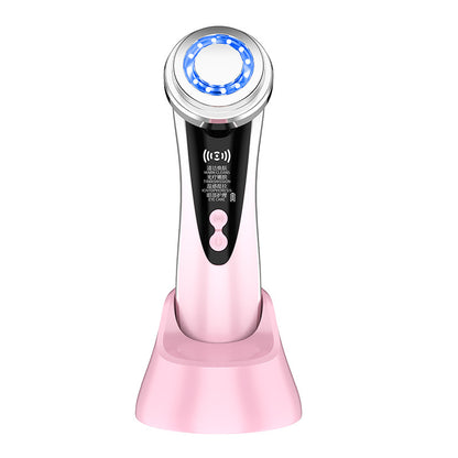 4-in-1 Facial Beauty Device - LED Light Therapy, Warm Lifting, Ion Cleansing & Eye Care(pink) - Image 4