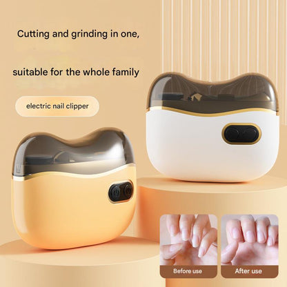 Electric Nail Clipper & Grinder - 2-in-1 Automatic Trimmer with 2 Speeds, Type-C Charging, Safe for All Ages(Orange) - Image 2