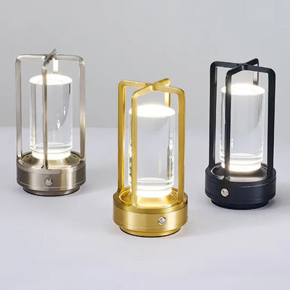 Cross-Shaped LED Table Lamp - Silver Touch Button with USB Charging - Image 2