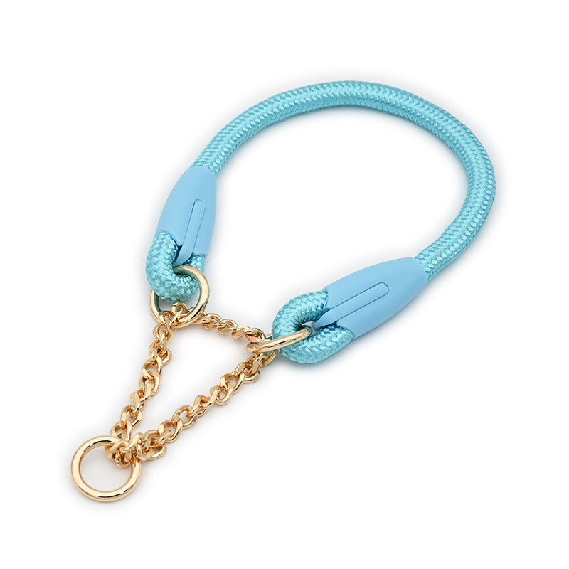 Blue Durable Nylon P-Collar Dog Training Set - Heavy Duty Leash & Martingale Collar (Size : S) - Image 2