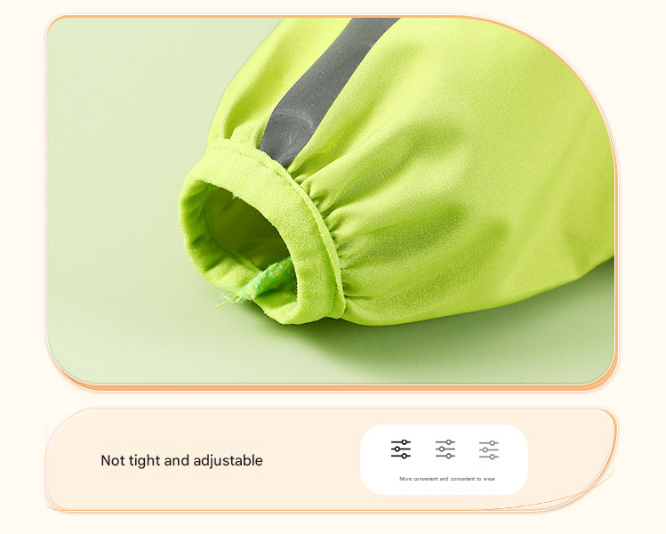Colorblock (Beige red) Dog Raincoat - Waterproof with Hood and Reflective Strips (Size M) - Image 5