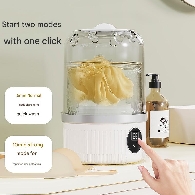 Blue Travel-Friendly Mini Washing Machine - USB Powered, Automatic, for Small Loads - Image 2