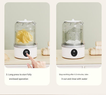 Blue Travel-Friendly Mini Washing Machine - USB Powered, Automatic, for Small Loads - Image 8