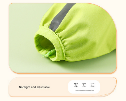 Colorblock (White Green) Dog Raincoat - Waterproof with Hood and Reflective Strips (Size M) - Image 4