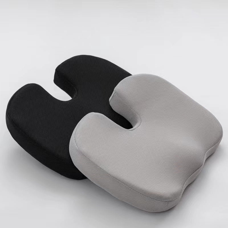 Black Ergonomic U-Shaped Memory Foam Seat Cushion - Coccyx Relief & Posture Support with Breathable Cover - Image 2