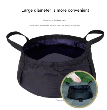 2 Pcs Dark Purple Ultra-Lightweight Collapsible Travel Basin - Waterproof Folding Bucket for Camping, Hiking & Outdoors (8.5L) - Image 3