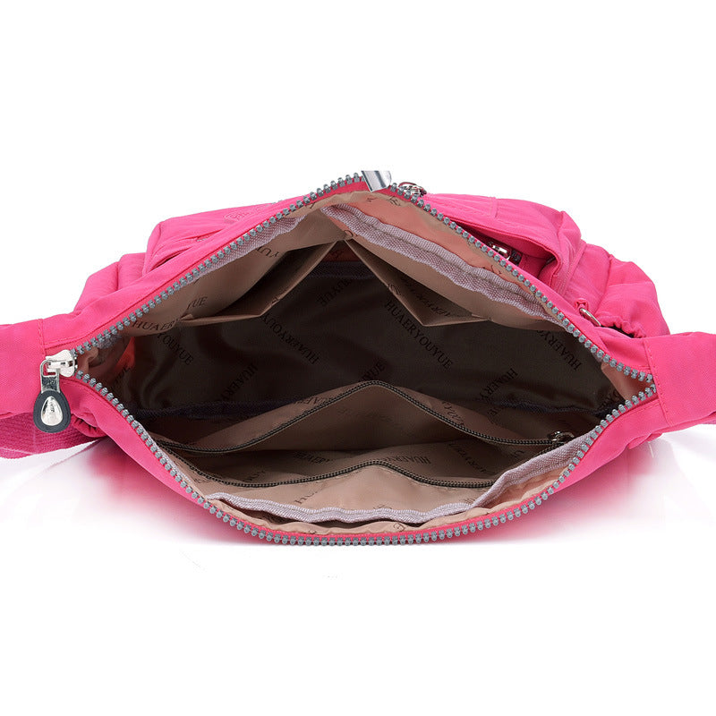 Black Versatile Womens Nylon Water-Repellent Crossbody Shoulder Bag Set with Matching Clutch Pouch - Lightweight & Multi-Pocket - Image 6