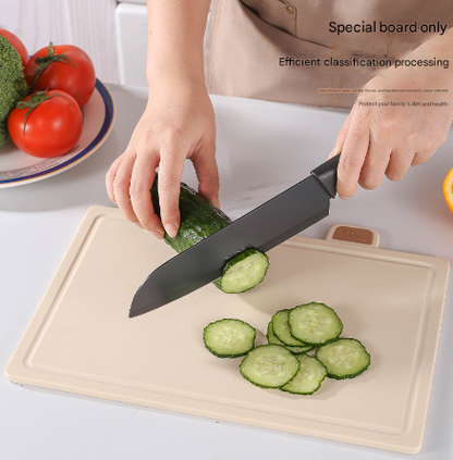 Beige 4-Piece Index Cutting Board Set with Ventilated Storage Stand - Food-Safe PP Kitchen Chopping Boards - Image 6