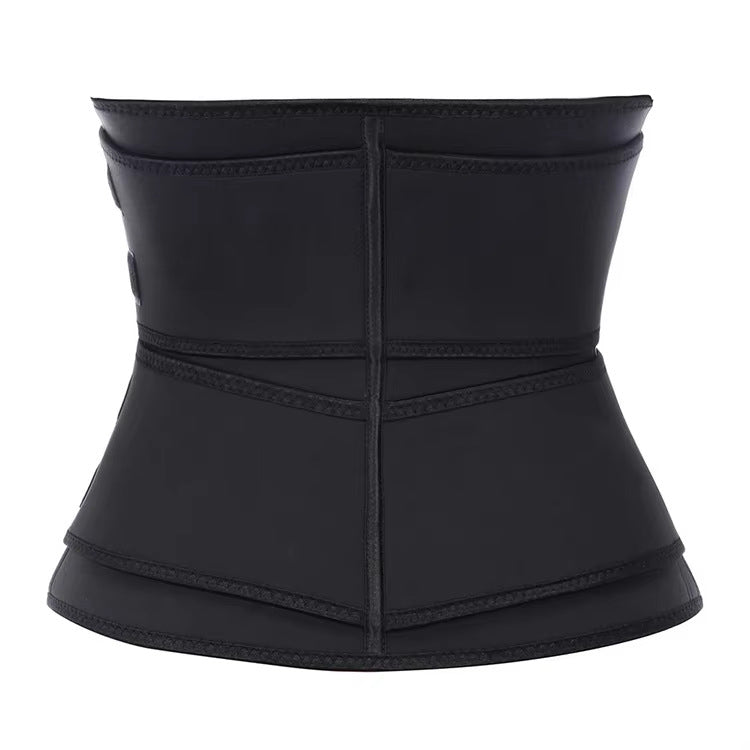 Size S Black Womens Sweat-Enhancing Waist Trainer Belt - Dual Strap Zipper Tummy Control Cincher for Workout & Postpartum Shaping - Image 7