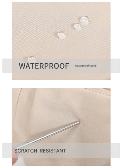 Beige Chic Lightweight Multi-Pocket Oxford Crossbody Bag - Waterproof Retro Shoulder Bag for Women - Image 5