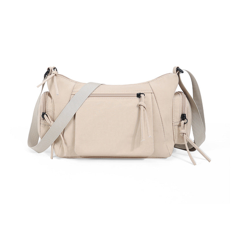 Black Chic Lightweight Multi-Pocket Oxford Crossbody Bag - Waterproof Retro Shoulder Bag for Women - Image 3