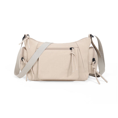 Black Chic Lightweight Multi-Pocket Oxford Crossbody Bag - Waterproof Retro Shoulder Bag for Women - Image 3