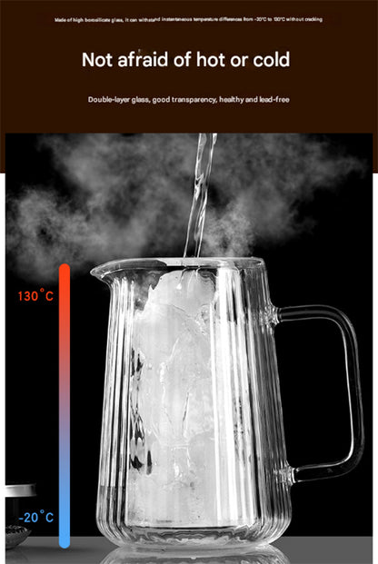 Transparent Elegant Ribbed Double Wall Glass French Press - 350ml Heat Resistant Coffee and Tea Maker with Stainless Steel Filter - Image 7