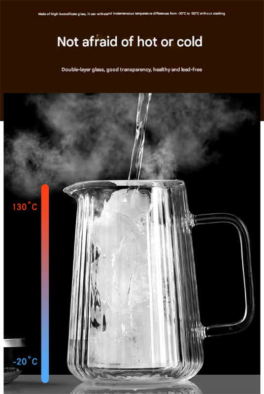 Transparent Elegant Ribbed Double Wall Glass French Press - 650ml Heat Resistant Coffee and Tea Maker with Stainless Steel Filter - Image 7