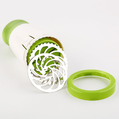 2 Pcs Green and White Manual Rotary Herb Grinder & Spice Mill - Effortless Mincing with Stainless Steel Blades for Fresh Herbs, Garlic & Spices - Image 4