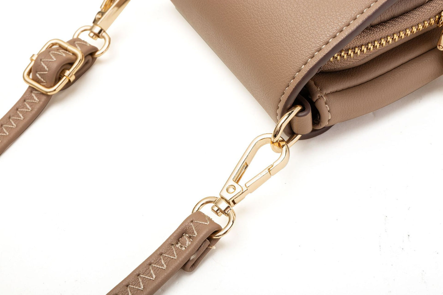 Yellow Chic Quilted Crossbody Phone Bag - PU Leather Mini Purse with Floral Stitching & Adjustable Strap - Image 7