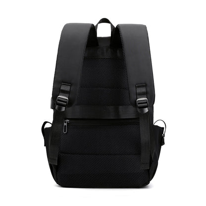 Black Modern Anti-Theft Laptop Backpack with USB Charging Port - Water-Repellent Travel & Business Bag for 15.6 Inch Laptops - Image 4