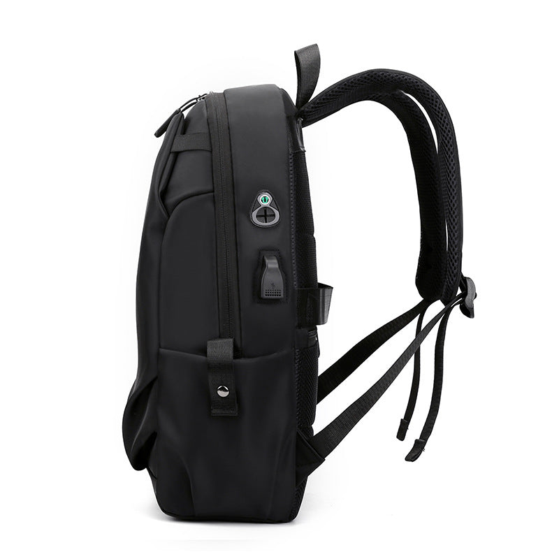 Grey Modern Anti-Theft Laptop Backpack with USB Charging Port - Water-Repellent Travel & Business Bag for 15.6 Inch Laptops - Image 3