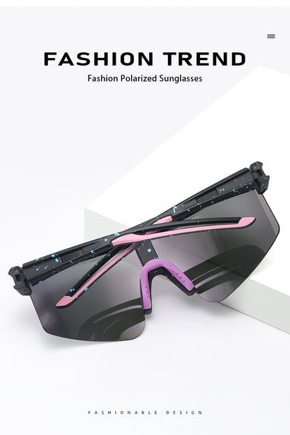 Orange Lenses With Black Temples Ultra-Light Polarized Sports Sunglasses - Wraparound Shield Design for Cycling & Outdoor Performance - Image 3