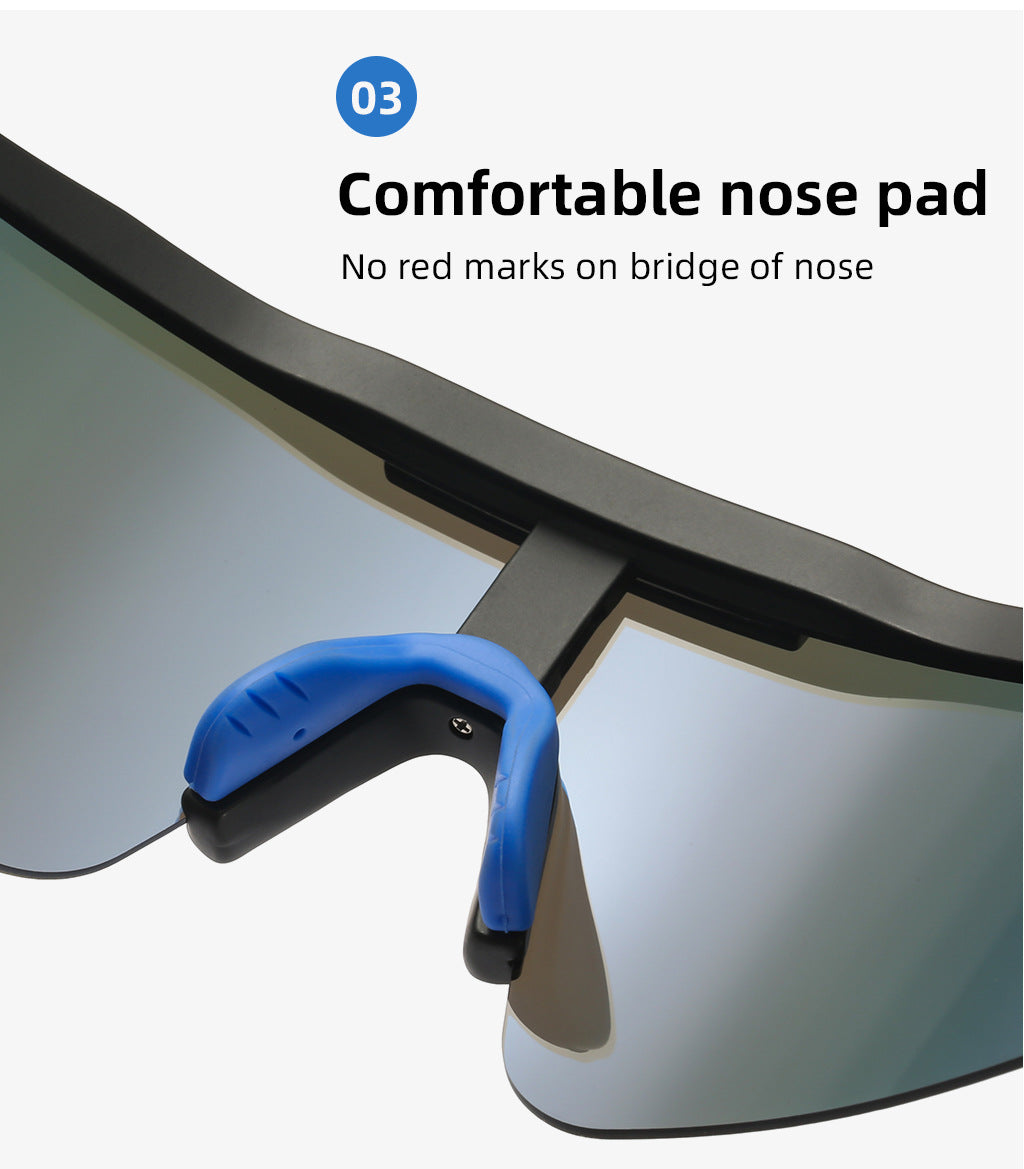 Purple Lenses With Black Temples Ultra-Light Polarized Sports Sunglasses - Wraparound Shield Design for Cycling & Outdoor Performance - Image 6