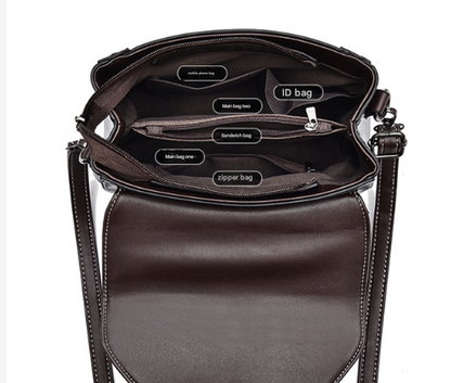 Black Elegant Women's PU Leather Top Handle Satchel - Versatile Crossbody Bag with Classic Clasp & Braided Detail - Image 5