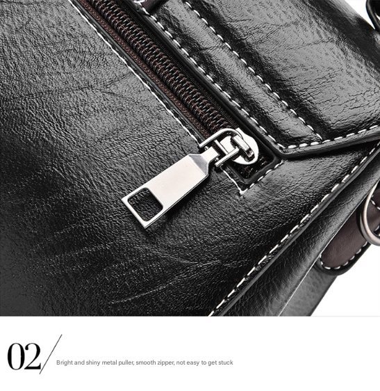 Black Elegant Women's PU Leather Top Handle Satchel - Versatile Crossbody Bag with Classic Clasp & Braided Detail - Image 7