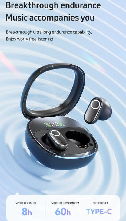 Beige Feather-Light TWS Earbuds - Bluetooth 5.4, Hi-Fi Sound, LED Display Case, 60H+ Playtime, Touch Control - Image 6