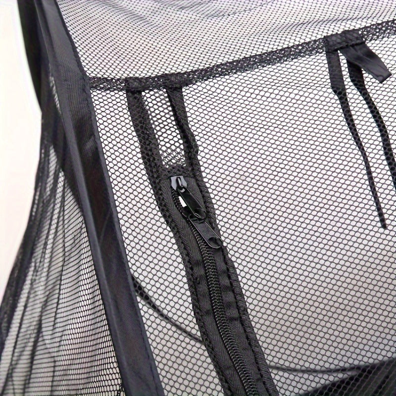 Black Portable Pop-Up Pet Tent - Lightweight Foldable Outdoor Enclosure for Dogs & Cats, Breathable Mesh Travel Kennel - Image 6