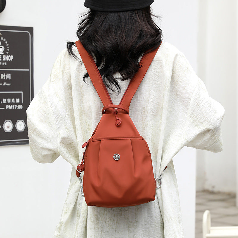Black Versatile Women's Convertible Mini Backpack & Sling Bag - Stylish Anti-Theft Oxford Cloth Daypack, Fits 9.7in iPad - Image 2