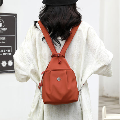 Black Versatile Women's Convertible Mini Backpack & Sling Bag - Stylish Anti-Theft Oxford Cloth Daypack, Fits 9.7in iPad - Image 2