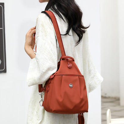 Grey Versatile Women's Convertible Mini Backpack & Sling Bag - Stylish Anti-Theft Oxford Cloth Daypack, Fits 9.7in iPad - Image 2