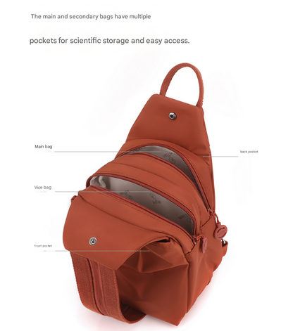 Grey Versatile Women's Convertible Mini Backpack & Sling Bag - Stylish Anti-Theft Oxford Cloth Daypack, Fits 9.7in iPad - Image 3