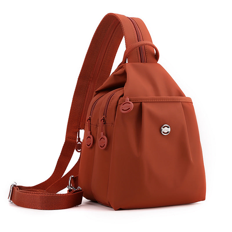 Grey Versatile Women's Convertible Mini Backpack & Sling Bag - Stylish Anti-Theft Oxford Cloth Daypack, Fits 9.7in iPad - Image 6