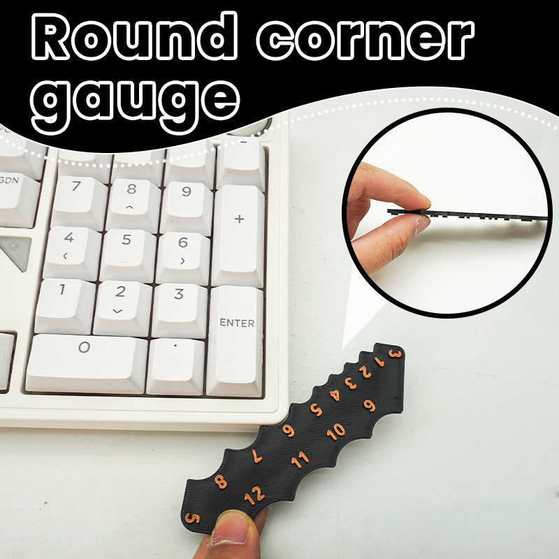 2 Pcs Black Precision Fillet Radius Gauge - Compact Plastic Arc & Corner Measurement Tool R1-R12mm - Image 3