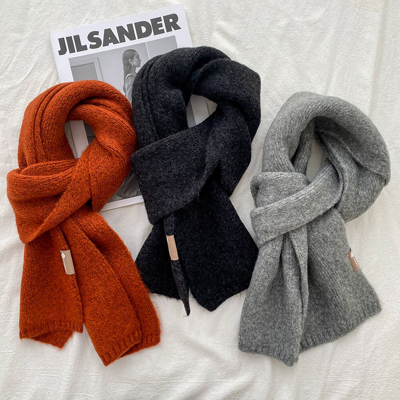 Pink Luxuriously Soft Wool Blend Knit Scarf - Cozy Warm Solid Colour Unisex Winter Essential - Image 3