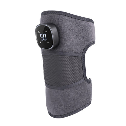 Grey Wireless Heated Knee Massager Brace - Rechargeable Vibration & Heat Therapy for Joint Pain Relief & Arthritis Support - Image 2
