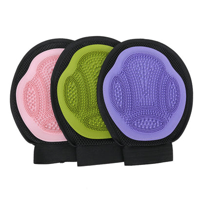 Pink 3-Pack Gentle Pet Grooming Glove - Deshedding, Bathing & Massage Mitt for Dogs & Cats, Breathable & Adjustable - Image 2