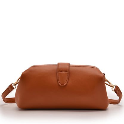Brown Chic Vintage Inspired PU Leather Crossbody Bag - Small Frame Doctor Style Purse with Adjustable Strap - Image 5