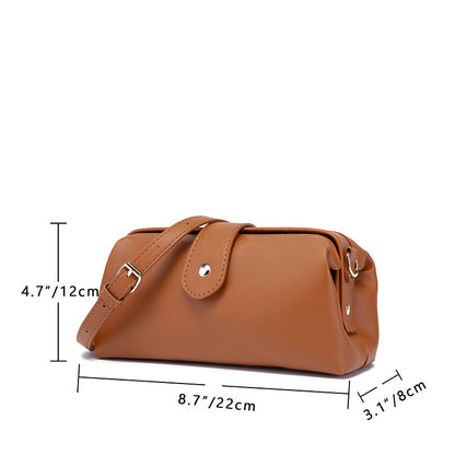Dark Green Chic Vintage Inspired PU Leather Crossbody Bag - Small Frame Doctor Style Purse with Adjustable Strap - Image 3