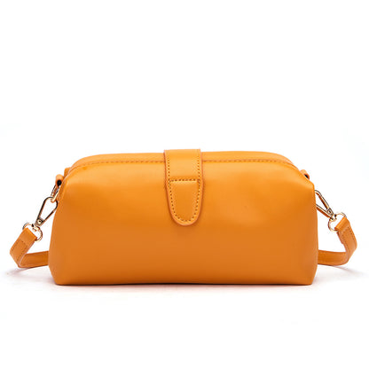 Yellow Chic Vintage Inspired PU Leather Crossbody Bag - Small Frame Doctor Style Purse with Adjustable Strap - Image 5