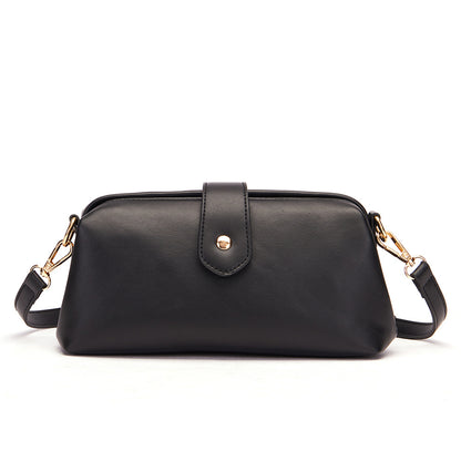 Black Chic Vintage Inspired PU Leather Crossbody Bag - Small Frame Doctor Style Purse with Adjustable Strap - Image 4