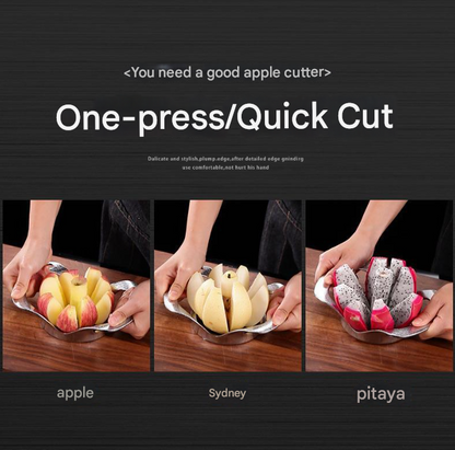 Silver Premium Apple Slicer Corer - Heavy Duty Stainless Steel Fruit Cutter, 12-Slice Divider Kitchen Gadget - Image 3