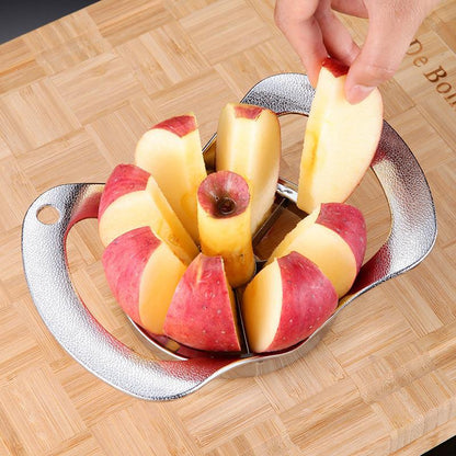Silver Premium Apple Slicer Corer - Heavy Duty Stainless Steel Fruit Cutter, 8-Slice Divider Kitchen Gadget - Image 4
