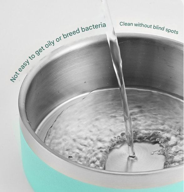 Black and Silver Premium 304 Stainless Steel Pet Bowl (32oz) - Non-Slip, Anti-Tip Food & Water Dish for Dogs & Cats - Durable & Easy Clean - Image 4