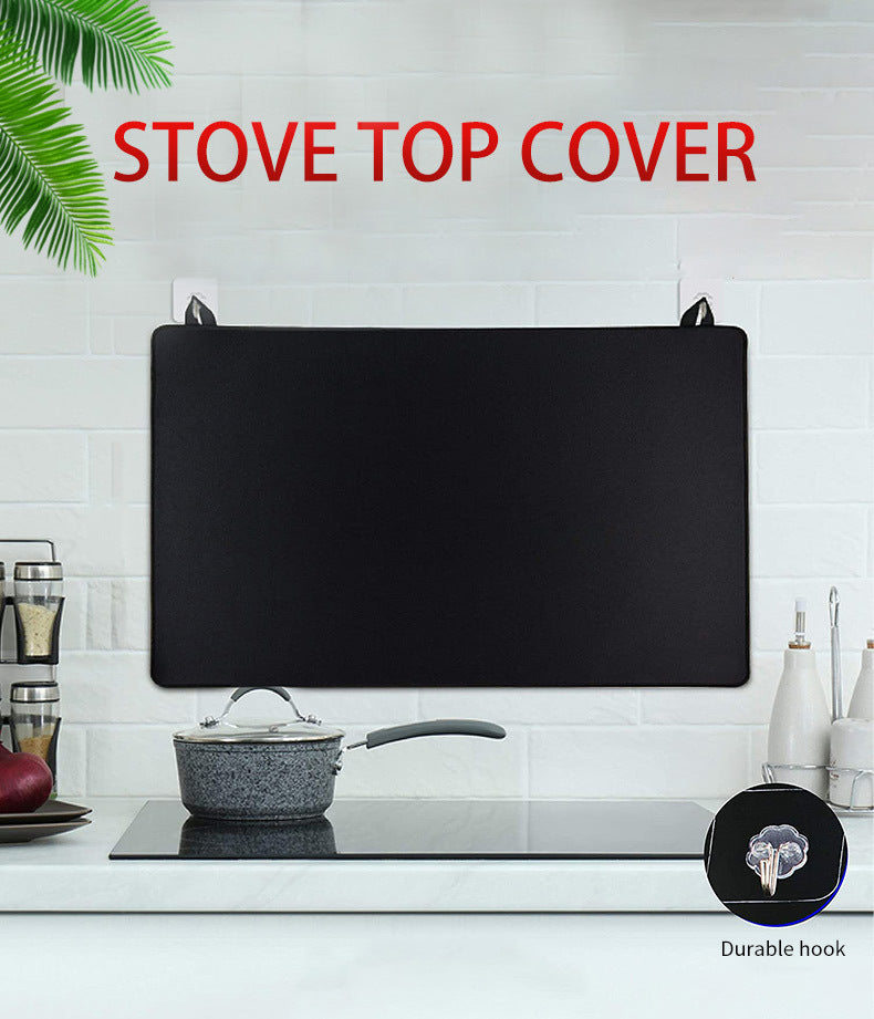 Black Premium Heat Resistant Stovetop Protector Mat - Waterproof, Anti-Slip & Easy Clean Kitchen Guard (61.5x53cm) - Image 2