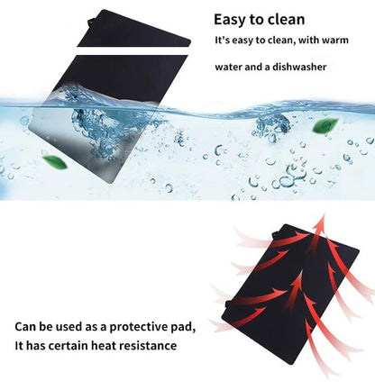 Black Premium Heat Resistant Stovetop Protector Mat - Waterproof, Anti-Slip & Easy Clean Kitchen Guard (61.5x53cm) - Image 4