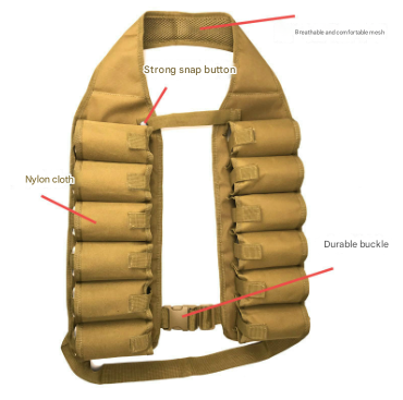 Khaki Ultimate 12-Can Beverage Carrier Vest - Hands-Free Outdoor Party Backpack - Image 3