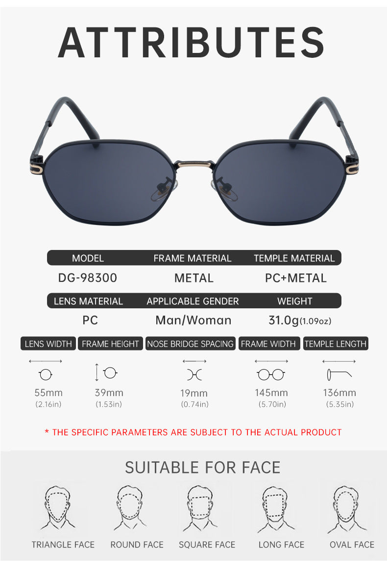 Purple Gradient Lenses Chic Oval Sunglasses for Women - UV400 Protection Lightweight Metal Frame, Comfortable Design - Image 7