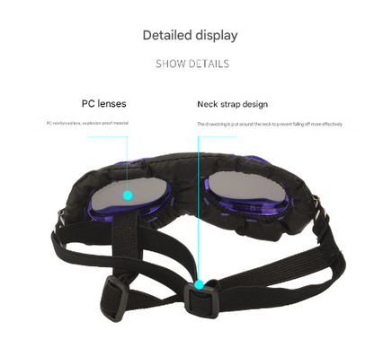 Pink Frame Black Film Retro Pet Goggles - UV Protection Sunglasses for Small Medium Dogs & Cats, Windproof Shatterproof Eye Protection - Image 2