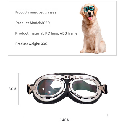 Pink Frame Black Film Retro Pet Goggles - UV Protection Sunglasses for Small Medium Dogs & Cats, Windproof Shatterproof Eye Protection - Image 4